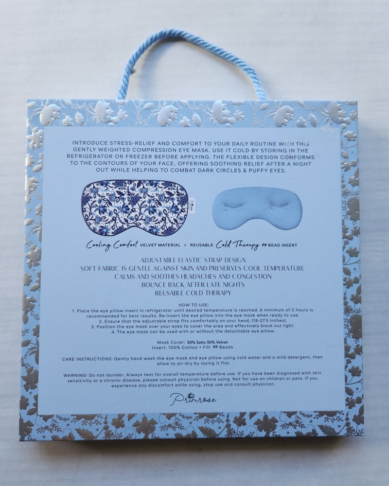 Therapeutic Compression Eye Mask with Removable Cooling PP Bead Insert