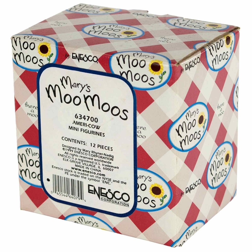 Mary's Moo Moos Ameri-Cow 12pc Mini Figurines Accessory Pack 634700 Patriotic