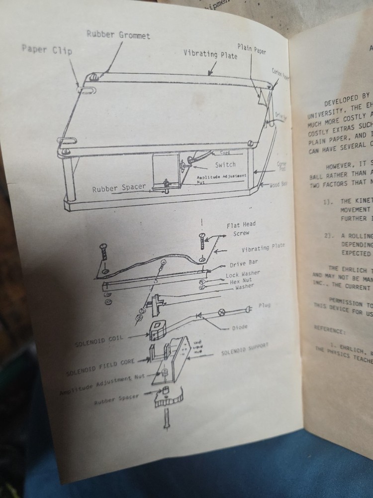 Ehrlich Vibrating Tabletop Table, 1985 Morris &Lee