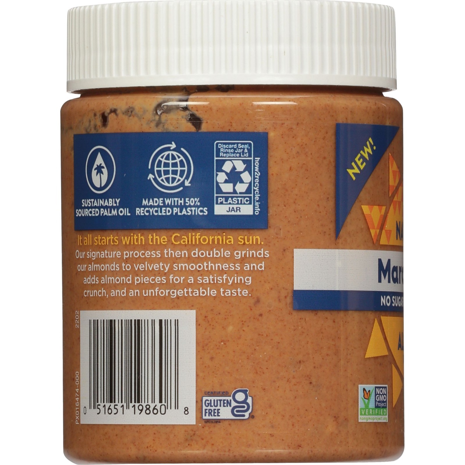 MaraNatha Natural No Sugar No Salt Crunchy Almond Butter, 12 oz