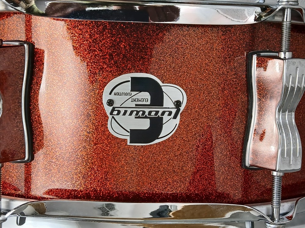 LUDWIG ELEMENT EVOLOLUTION 5X14" COPPER SPARKLE SNARE DRUM, MINT CONDITION