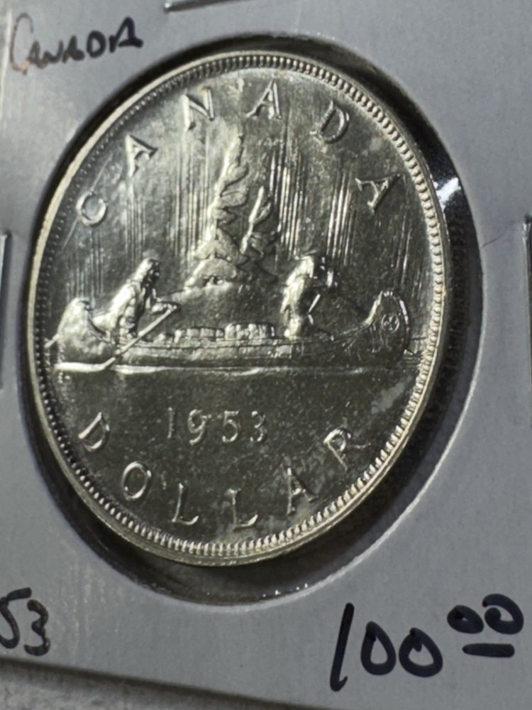 1953 Canada $1 Silver Coin