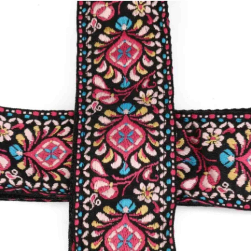 LM Retro Jacquard Guitar Strap - Pink