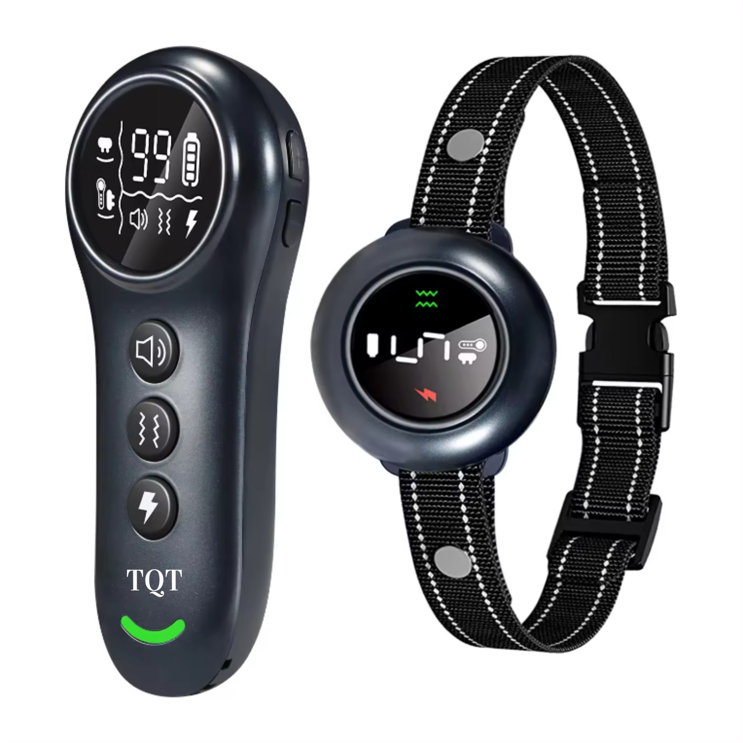 TQT 2-in-1 Dog Shock Collar and Dog Bark Collar with 3300FT Remote