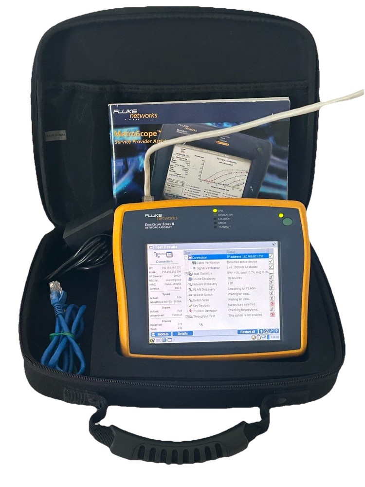 Fluke Networks EtherScope Series II Network Assistant-Case,Battery & Accessories