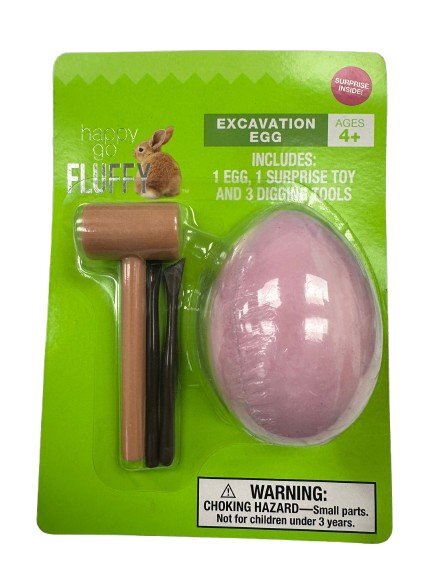 Happy Go Fluffy Excavation Egg Pink
