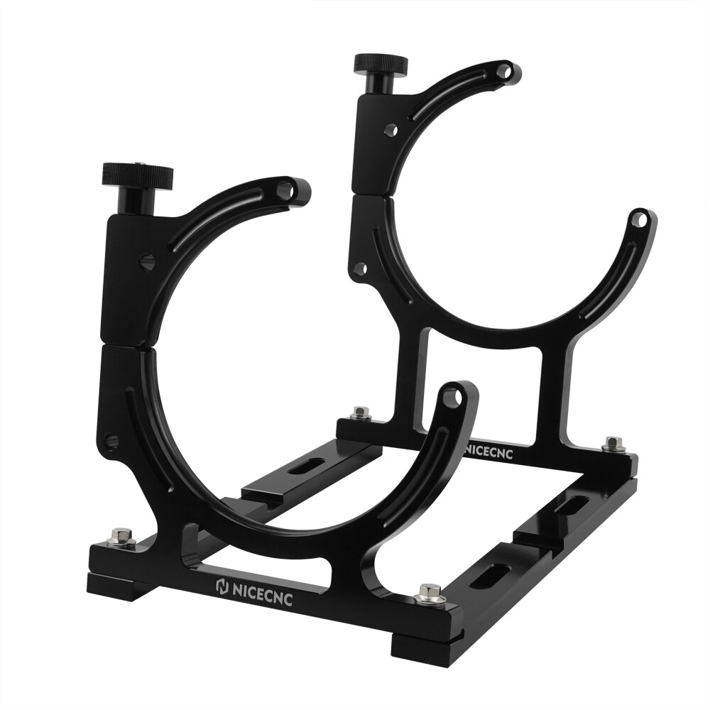 NICECNC 7" Nitrous Oxide Aluminum Single Bottle Bracket Anodized Black Mount