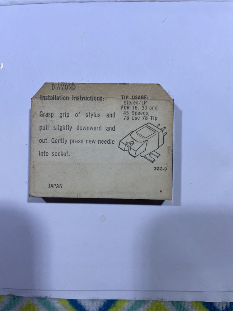 Vtg, Electro-Voice Diamond Needle, 3066D, NOS
