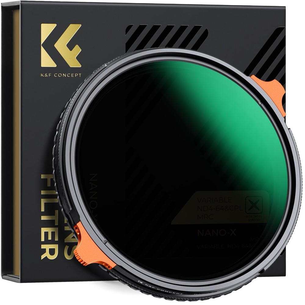46mm ND4-64 (2-6 Stops) ND Lens Filter Variable & CPL Polarizers Filter 2-in-...