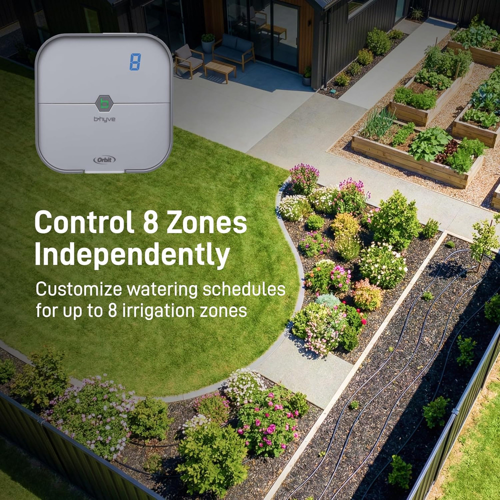 57925 B-Hyve 8-Zone Smart Indoor Sprinkler Controller