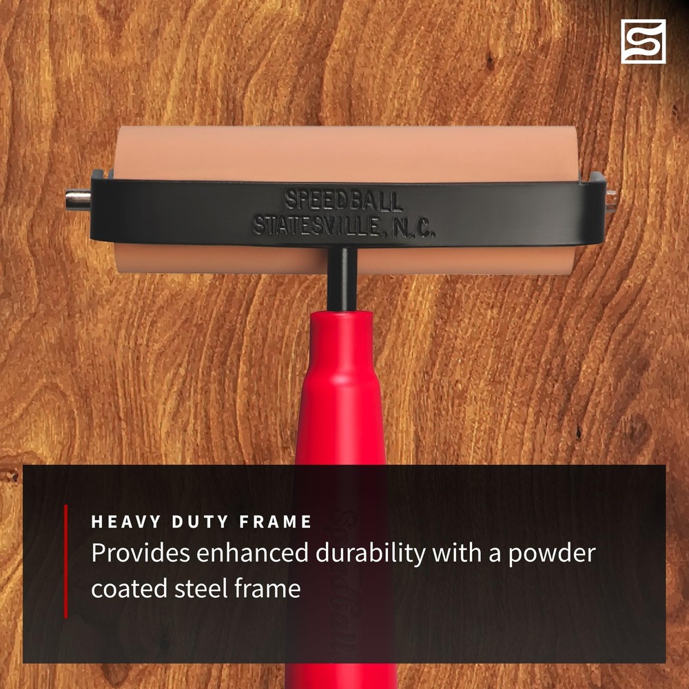 Speedball Soft Rubber Brayer, 3-Inch - Printmaking Roller Tool Kitchen
