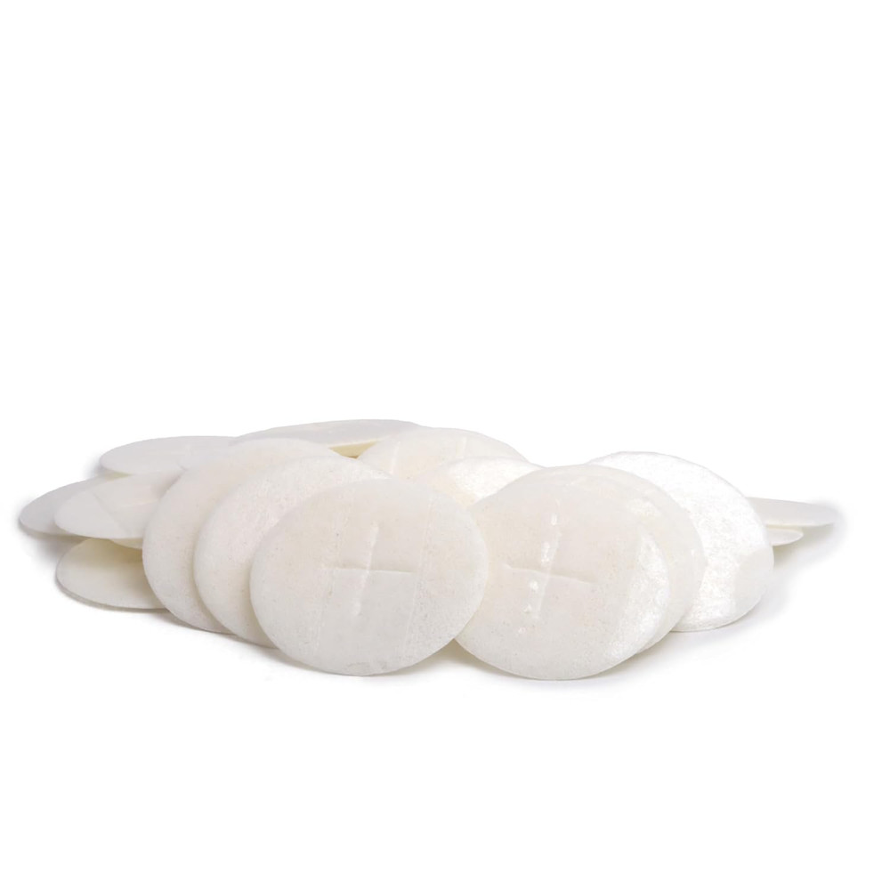 Altar Bread 1 3/8 White Cross Design 100 Communion Hosts