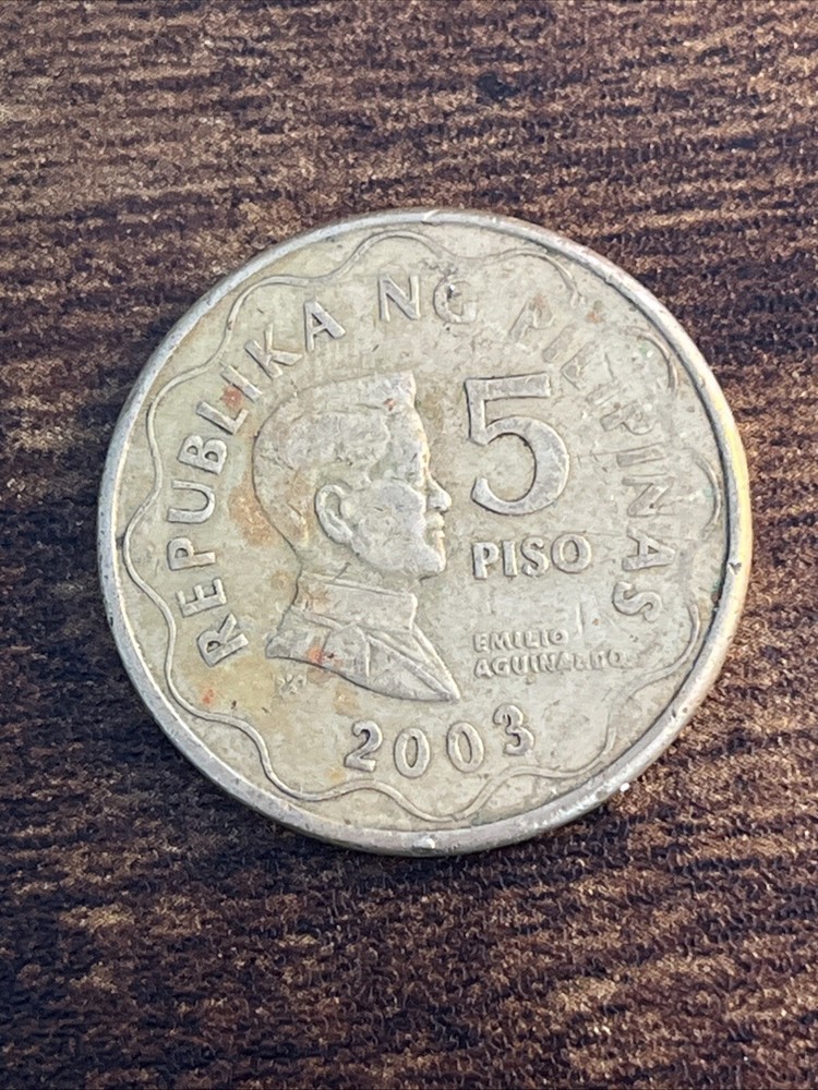 2003 Philippines 5 Five Piso Actual Coin TK9797*