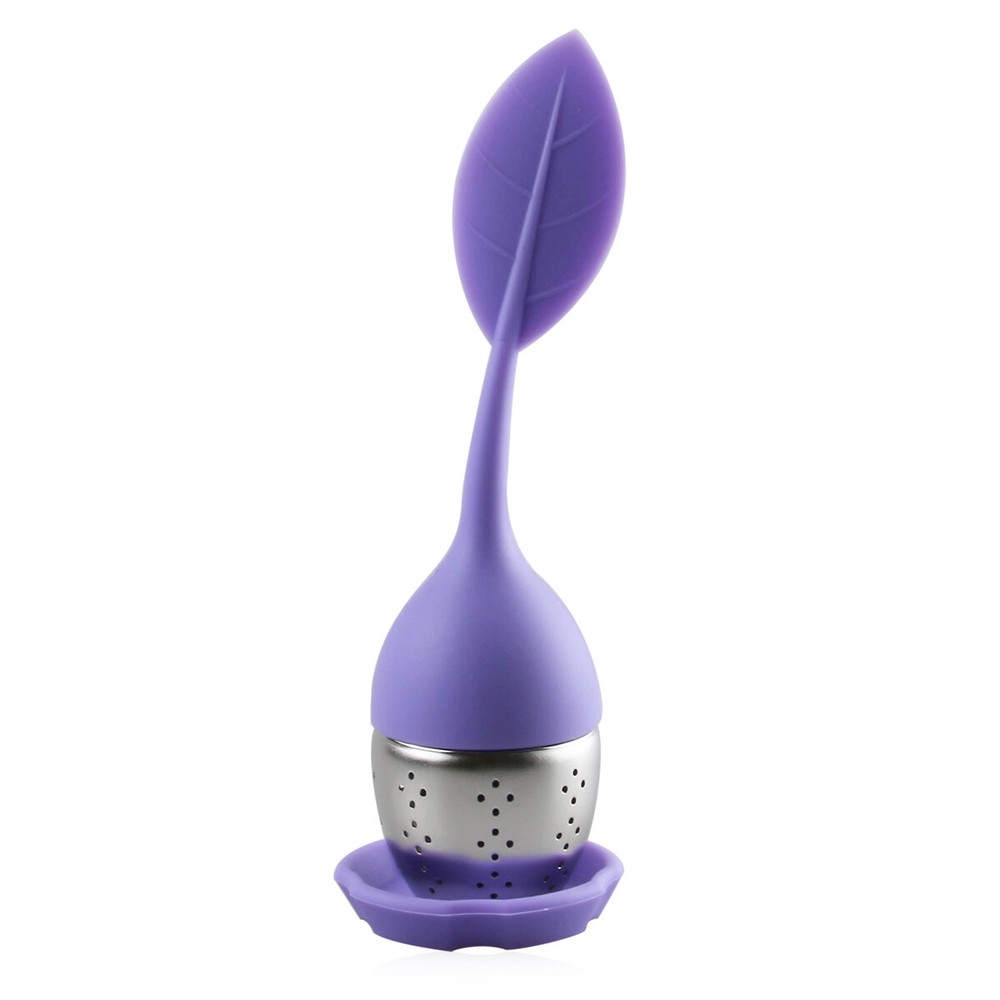 US Silicone Leaf Tea Infusers Stainless Tea Strainer Herbal Filter Diffuser 2PCS