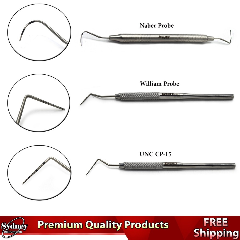 Dental Probes William Probes Color Coded Depth Measuring Instruments Lab