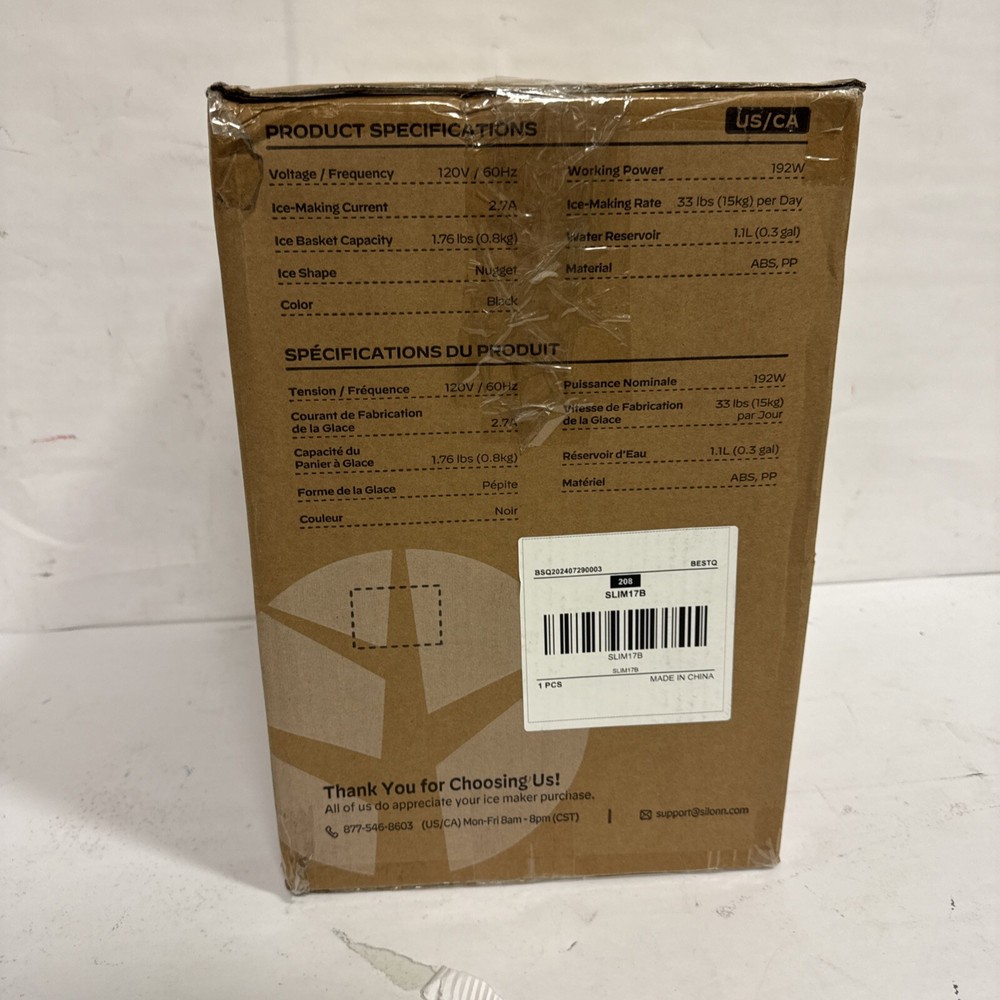 Nugget Ice Maker Countertop, Silonn Chewable Pellet Ice Machine With Function,