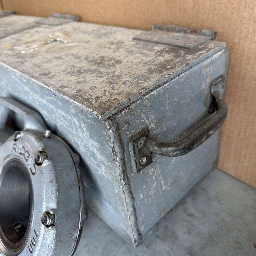 RIDGID 700 ELECTRIC PIPE THREADER, THREADER DIES, RATCHING HEAD, HANDLE AND CASE