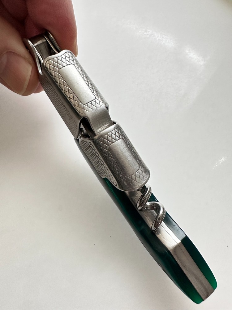 HICOUP Green Marble Pattern Premium Waiters Corkscrews Wine Key Openers