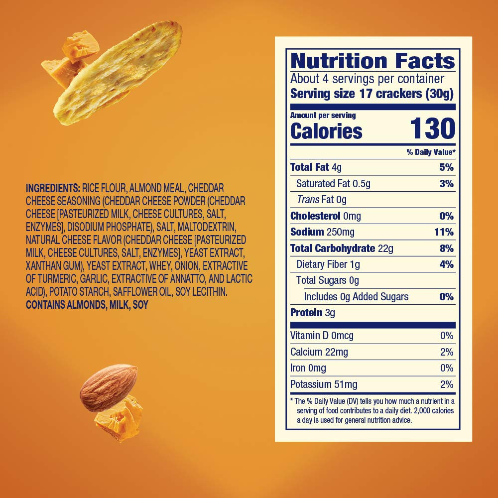 Nut Thins, Cheddar Cheese, 4.25 Oz