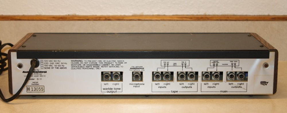 AudioControl Octave Plus D-11 1/3 Octave Equalizer Subsonic Filter RTA