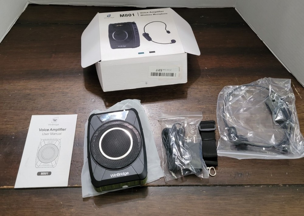 WinBridge Voice Amplifier Bluetooth Wireless Microphone M801 Tested Works