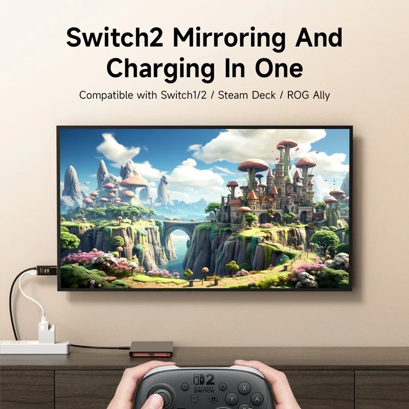 Hagibis Switch Dock for Nintendo Switch/OLED/Switch2 USB C to HDMI Cable