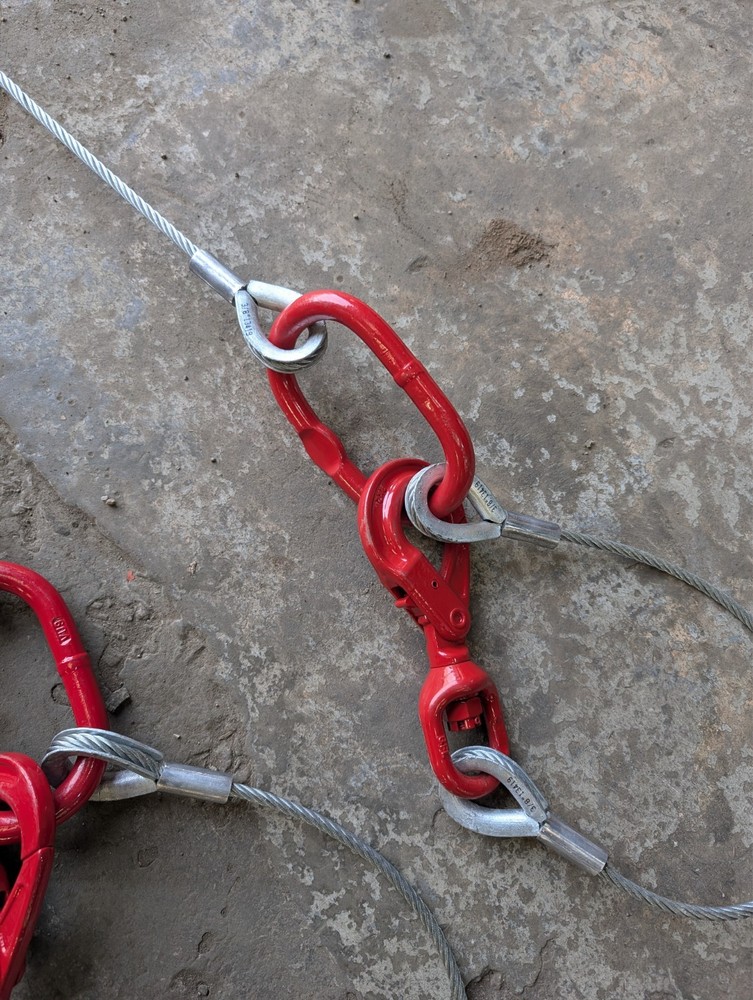 Wire Rope Brother Winch Recovery Trailer Strap - Even Pull System 3 Master Links