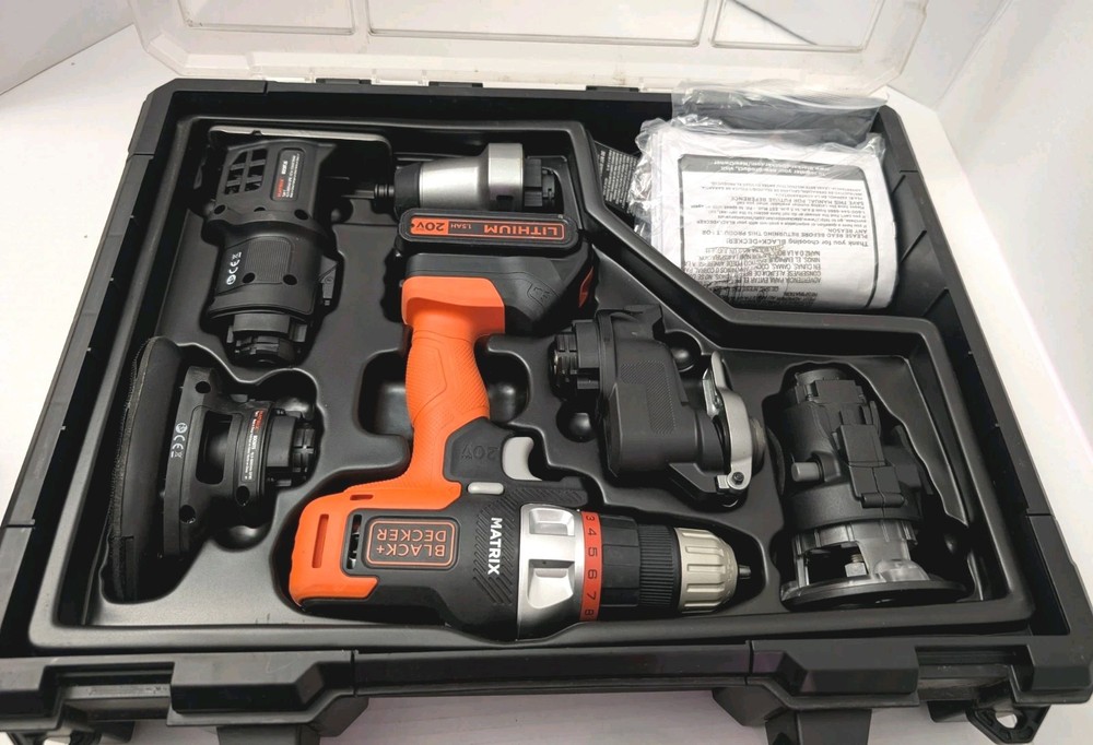 BLACK+DECKER Matrix(TM) 20V Max* 6-Tool Combo Kit With Case - BDCDMT1206KITC