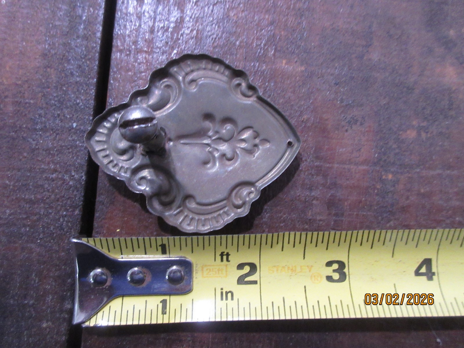 Lot of 9 Vintage Metal Back Played Ring Cabinet Door or Drawer Pulls w/Hardware