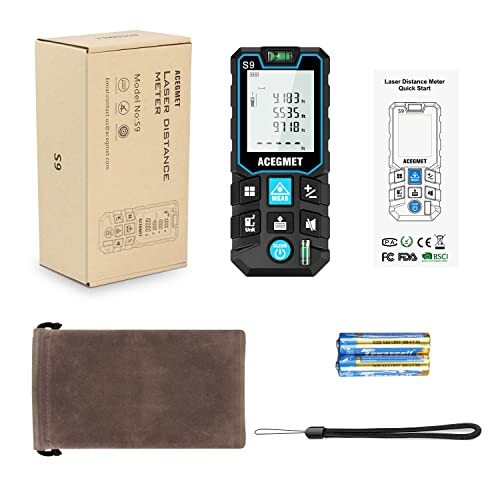 Laser Measurement Tool (229Ft Ft/in/M) Backlit LCD with Mute Function Laser