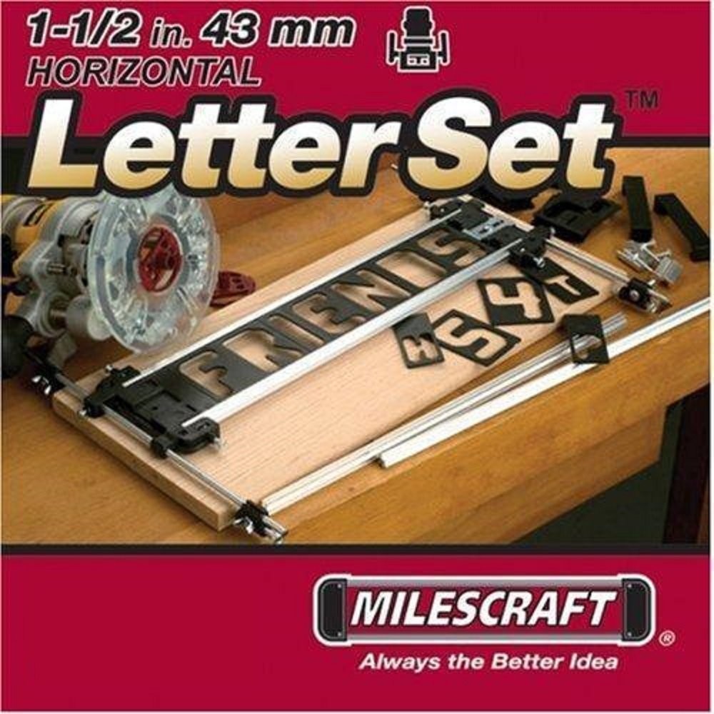 Milescraft 1.5" Sign Making Router Template Kit 42pc