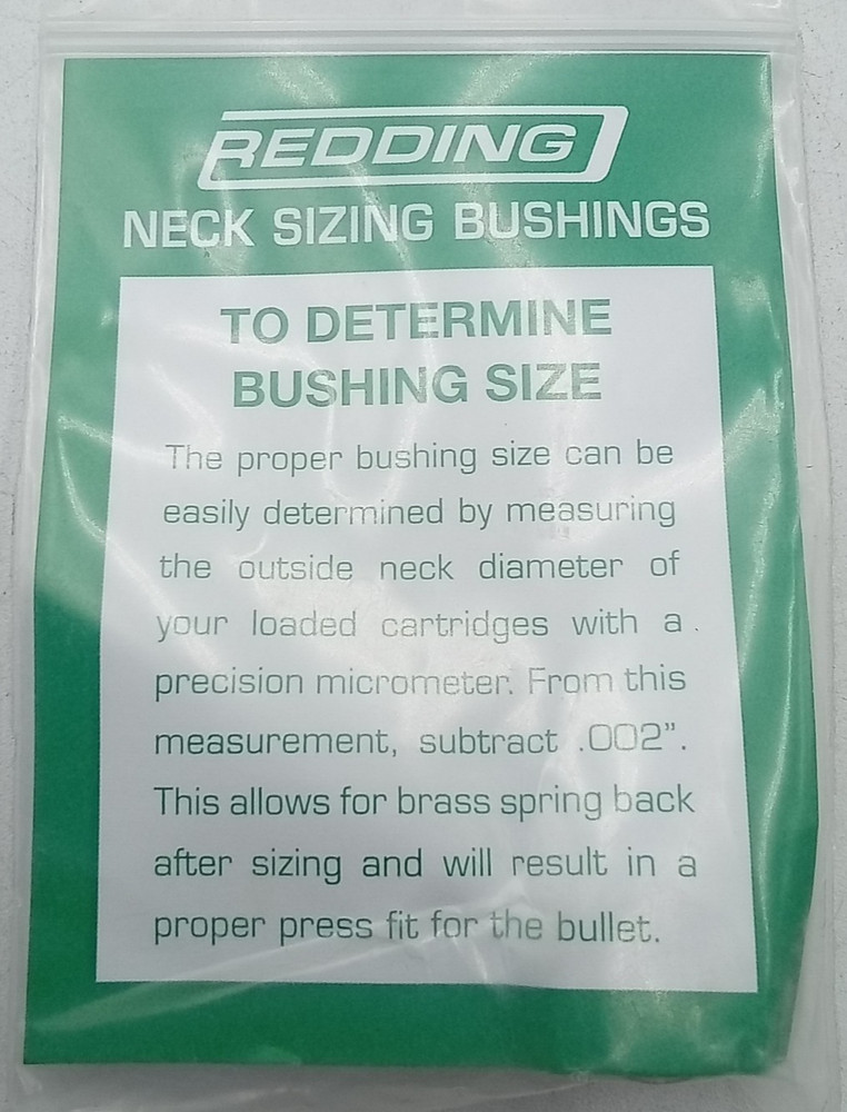 Redding Reloading Extended Range Steel Bushing # 73404 Size .404