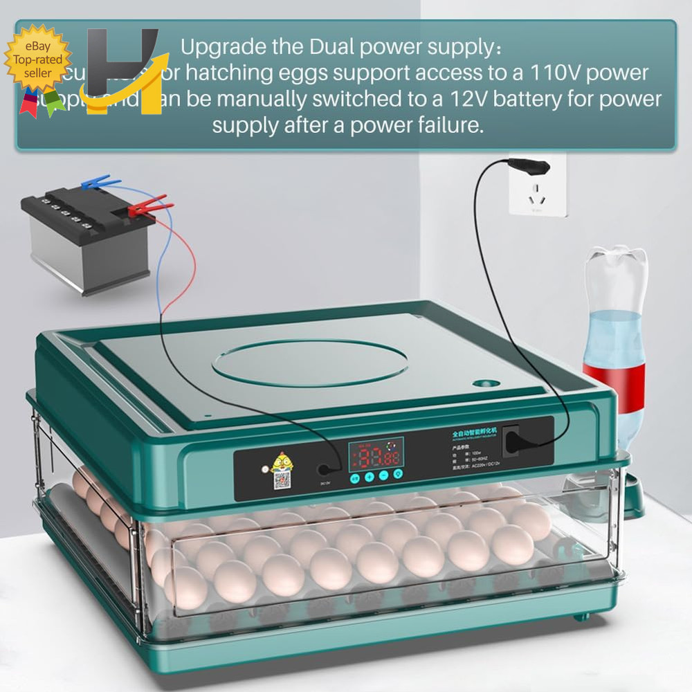 Automatic Egg Incubator 38 Egg Digital Poultry Hatcher Machine Automatic Egg Tur