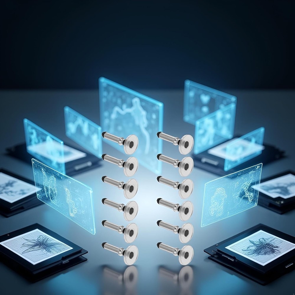 12 Pcs Silver Universal Stylus Replacement Tips,Universal Disc Tips Round Shape