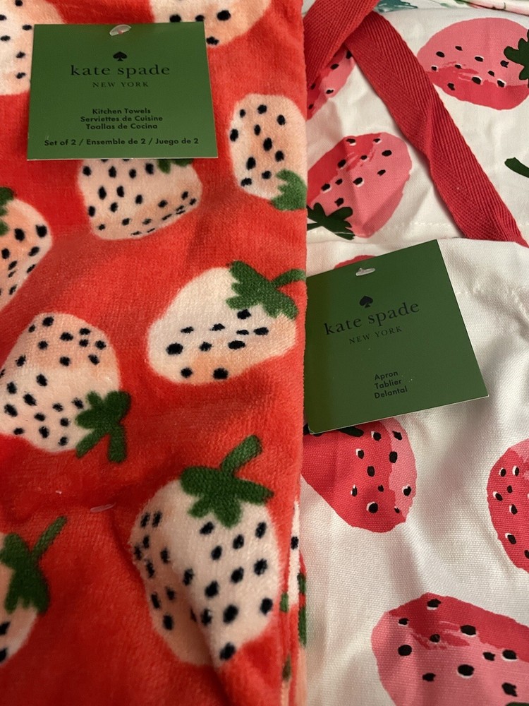 Kate Spade Strawberry Apron & Towels Set
