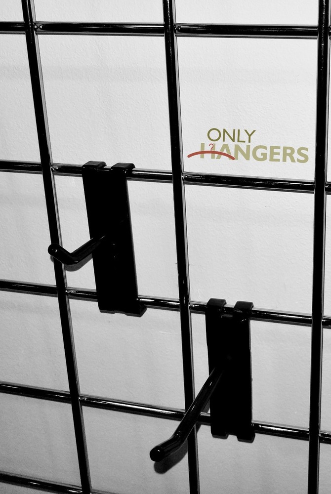 Only Hangers Gridwall Metal Hook Bundle 2" and 4" -25 each