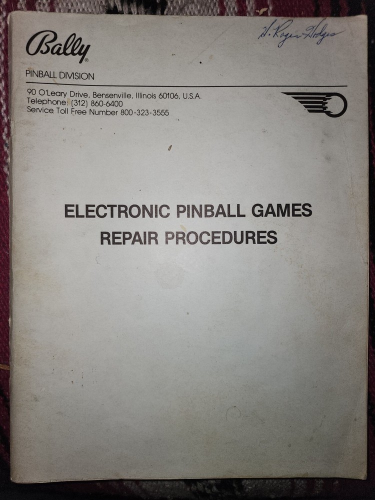 Dolly Pinball Manual + Bally Component Manual
