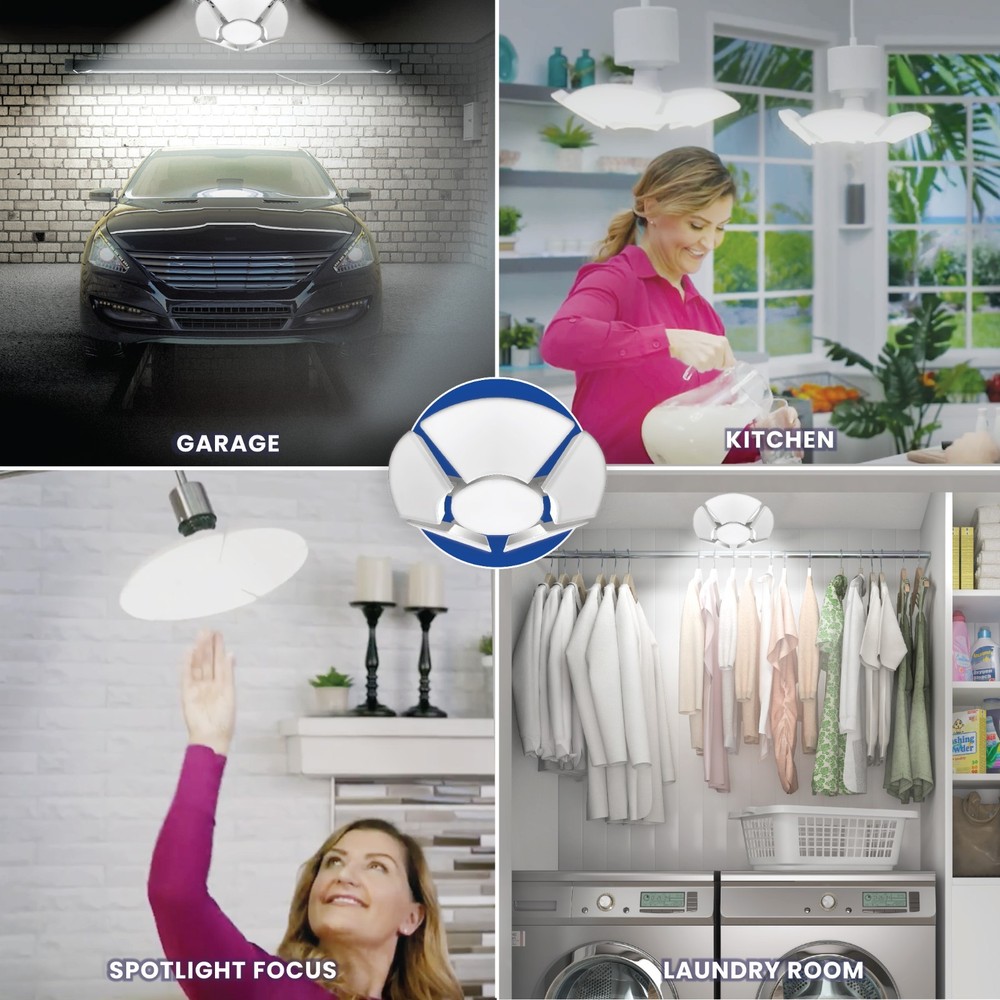 Bell + Howell Bionic Six Panel Adjustable LED Hex Bulb Soft White Ceiling Light