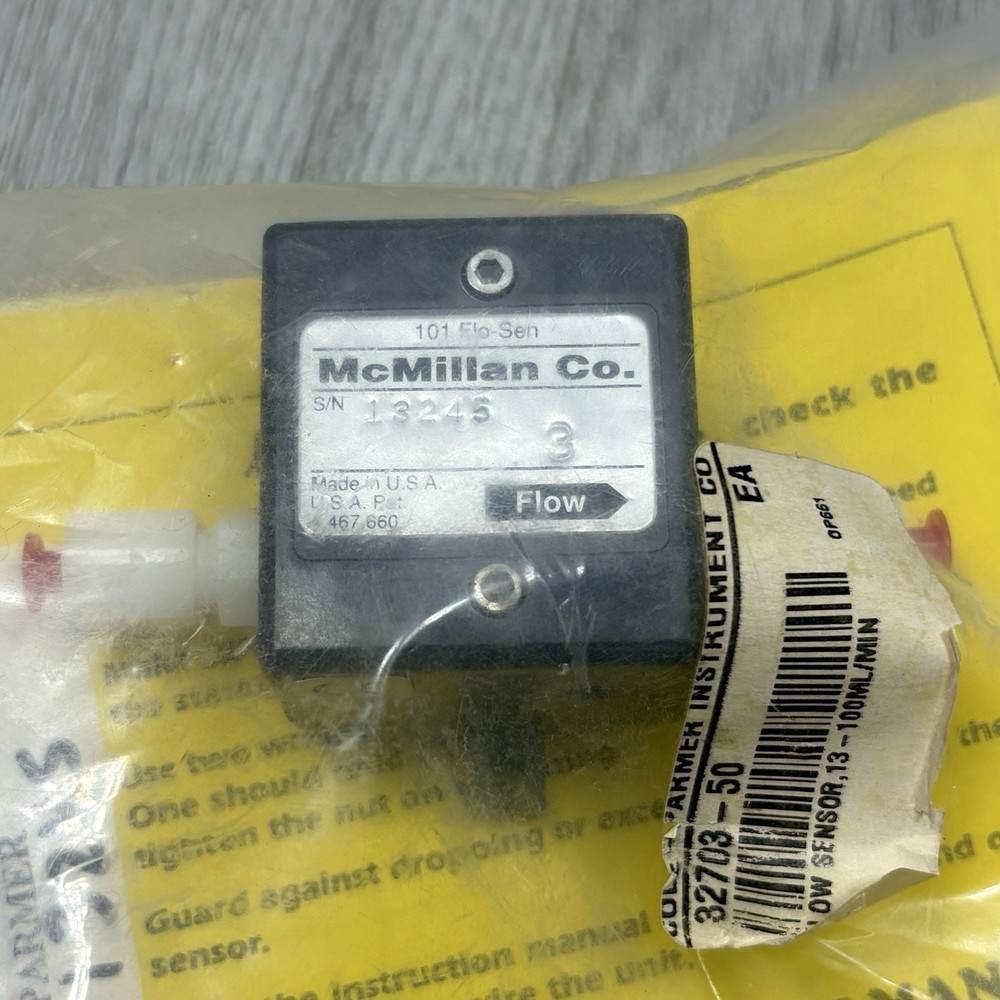 McMillan Co. 101 Flo-Sen Flow Sensor - NEW