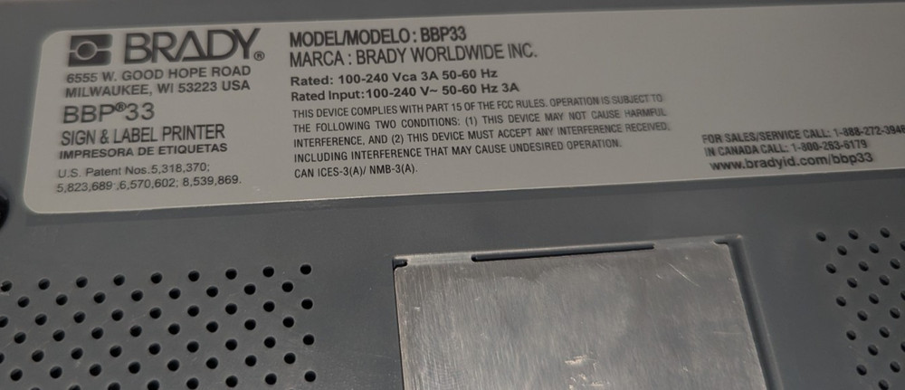 BRADY BBP33 Thermal Sign & Label Printer