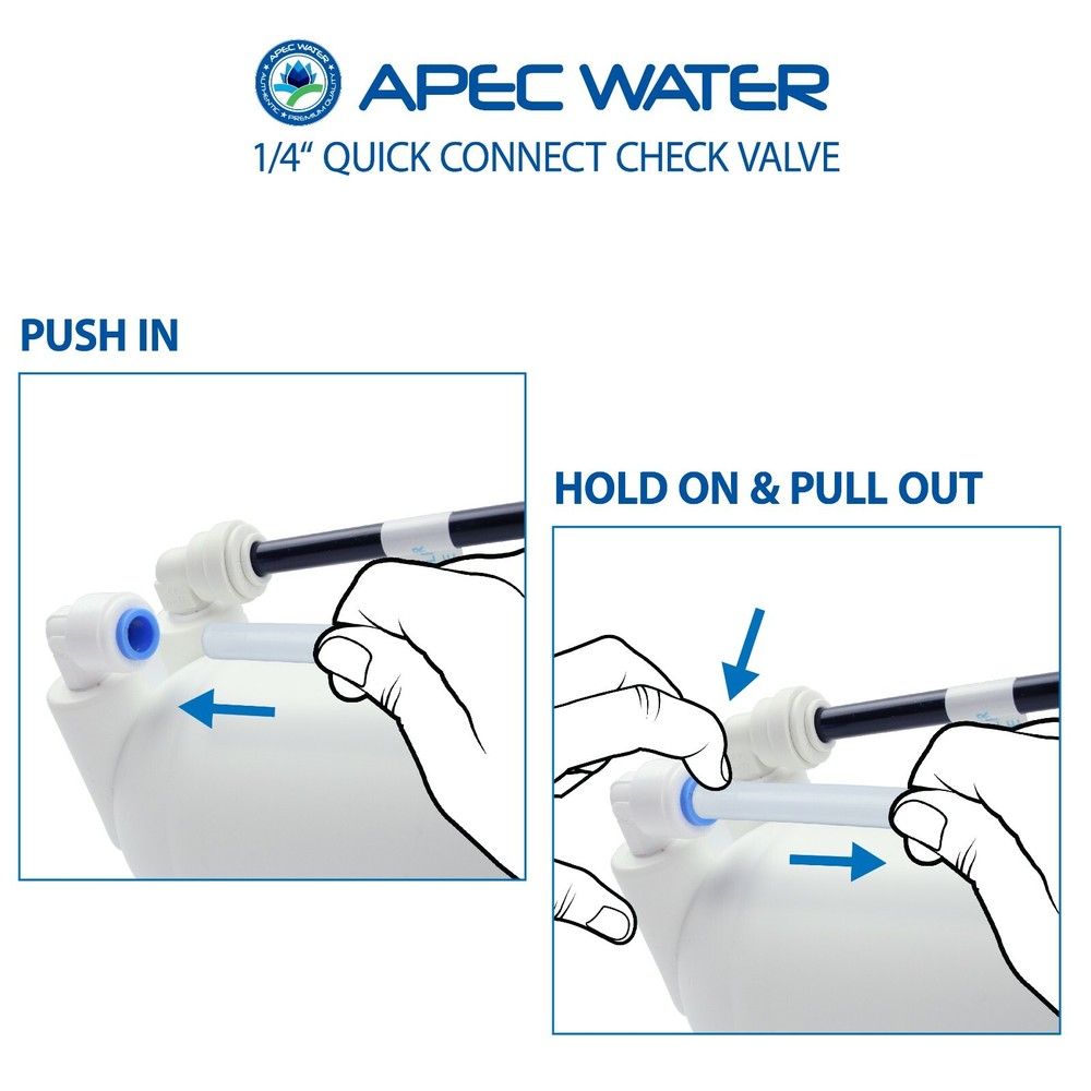 Reverse Osmosis System Quick Connect Check Valve