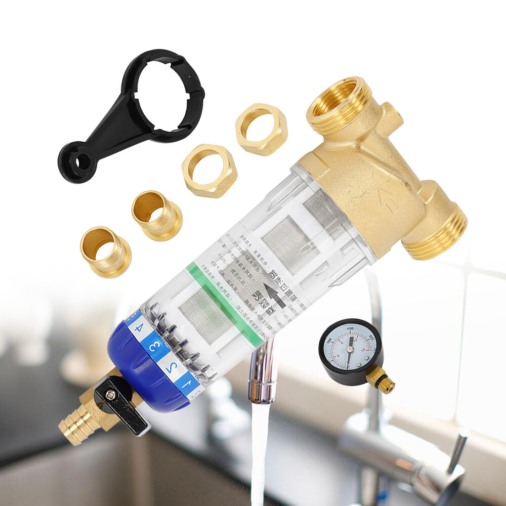Reusable Whole House Spin Down Water Filter for Sediment Rust Sand Removal