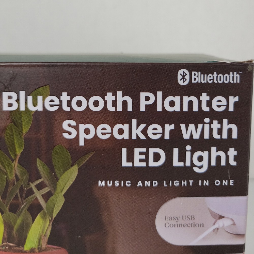 Bluetooth Planter Speaker With LED Light - Rechargeable, Cylo Liv