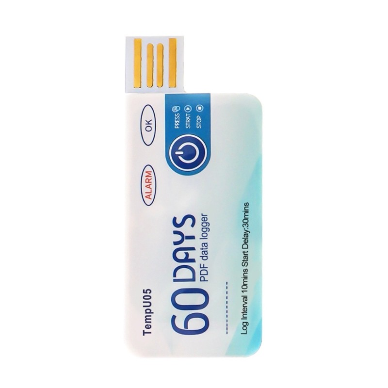 60 Days Disposable Temperature Logger USB Data Logger for Cold Chain Transport