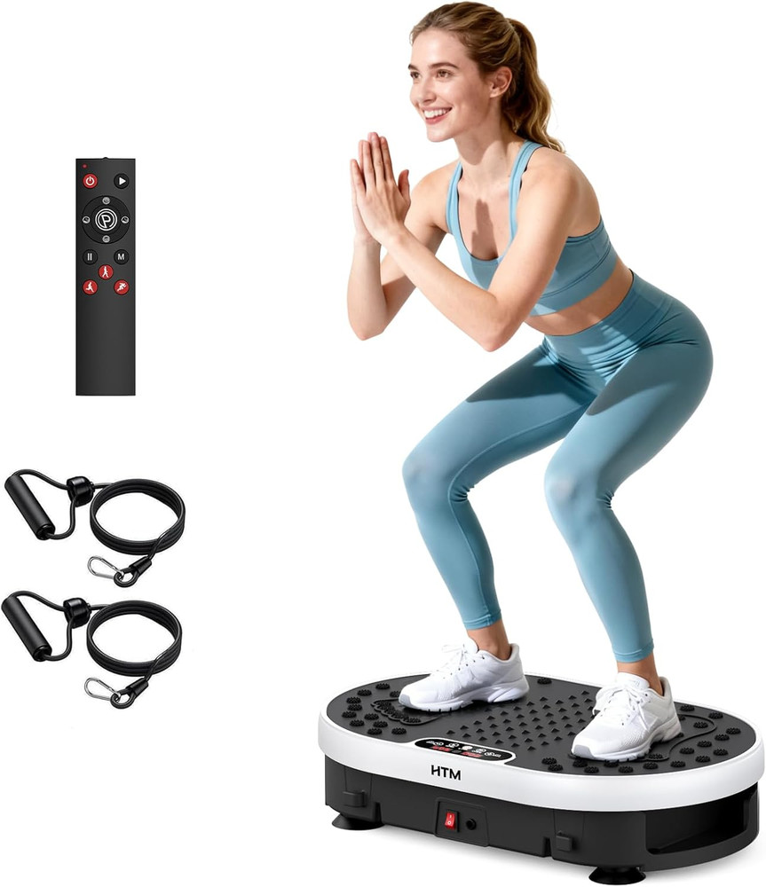 Vibration Plate Exercise Machine with 120 Speed Levels, 9 Program Modes and Remo