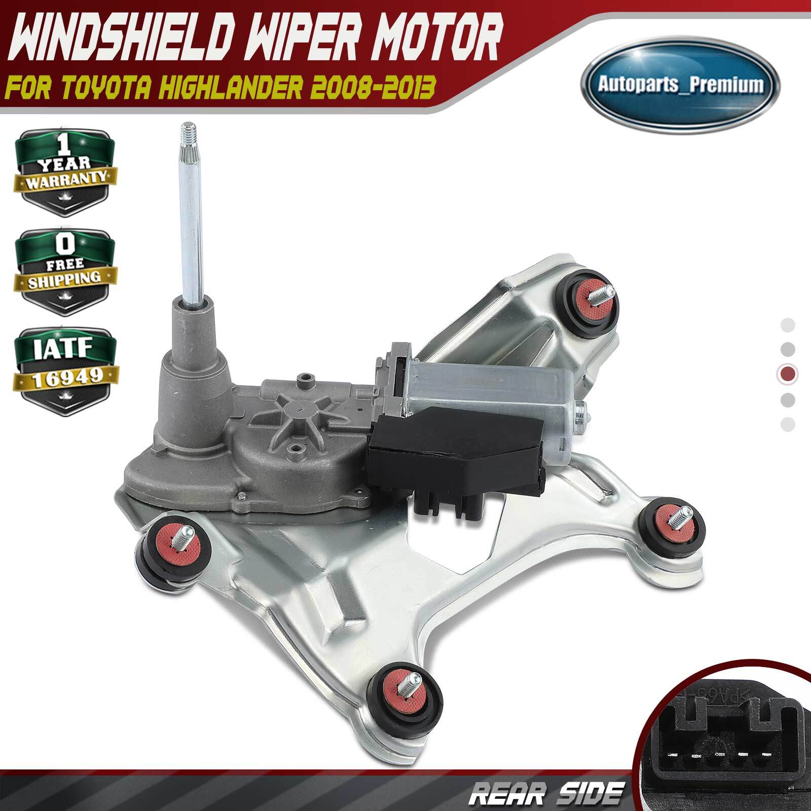 Rear Windshield Wiper Motor for Toyota Highlander 2008-2013 w/ Fixed Rear Window