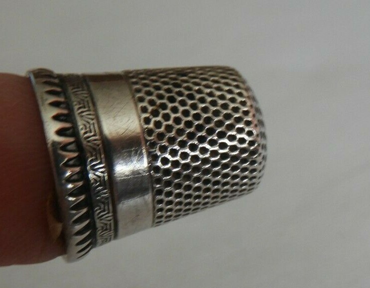 Antique Ketcham & McDougall MKD Sterling Silver Thimble #182