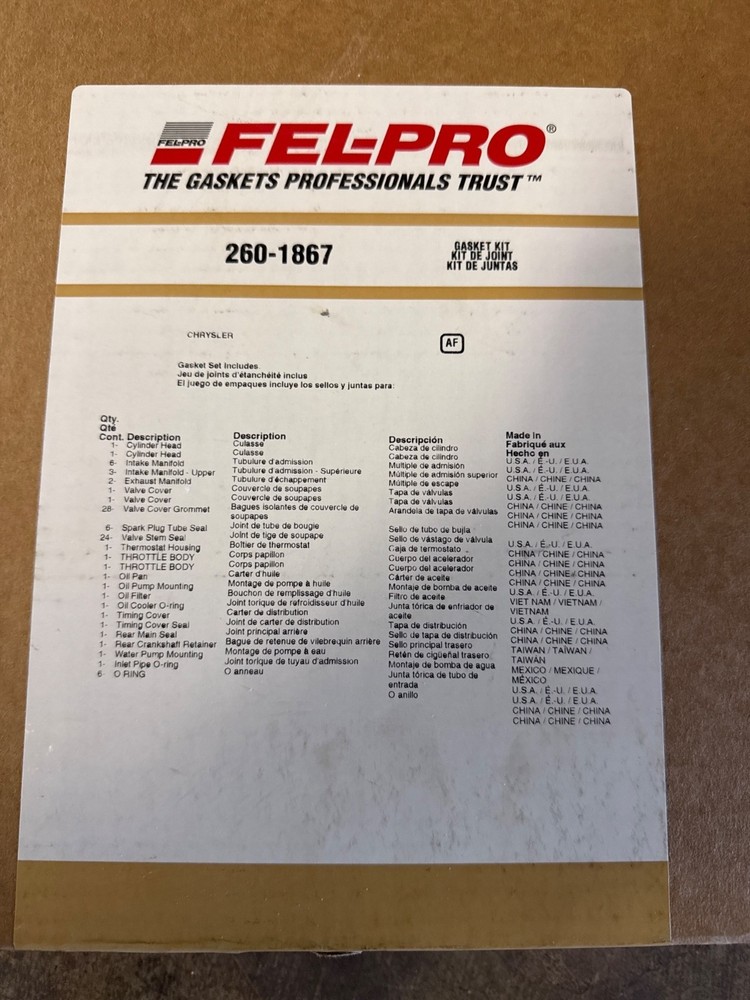 Fel-Pro Engine Gasket Set - 260-1867