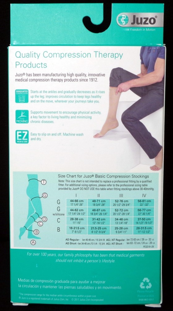 JUZO Basic Beige Compression Stockings: Model 4411, Type AG, Size I (NEW)