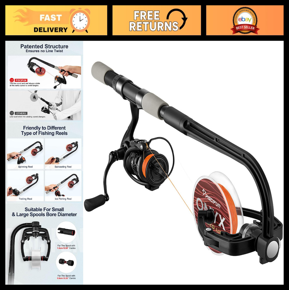 Fishing Line Winder Spooler Machine - Automatic Spooling Station for Spinning Re
